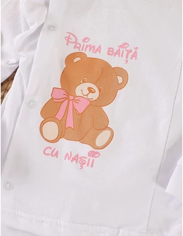 Costumas 3 piese Urs-Prima Baita cu Nasii-Roz