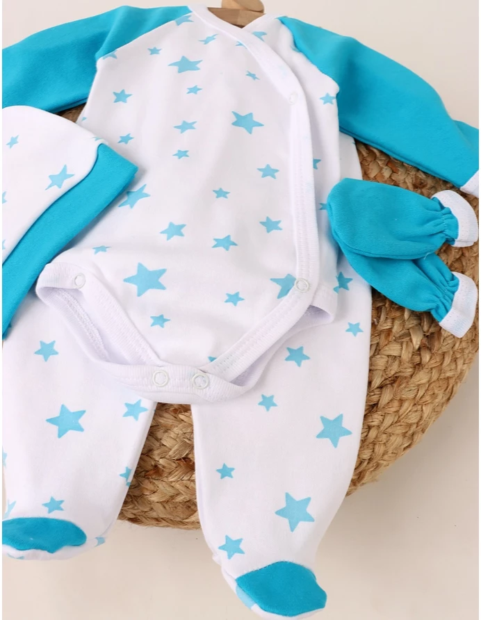 Costumas 4 piese, Stelute cu turcoaz picture - 3