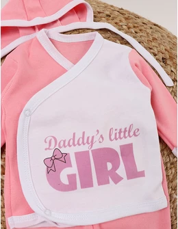 Costumas 5 piese, Daddy's Little Girl, alb-roz
