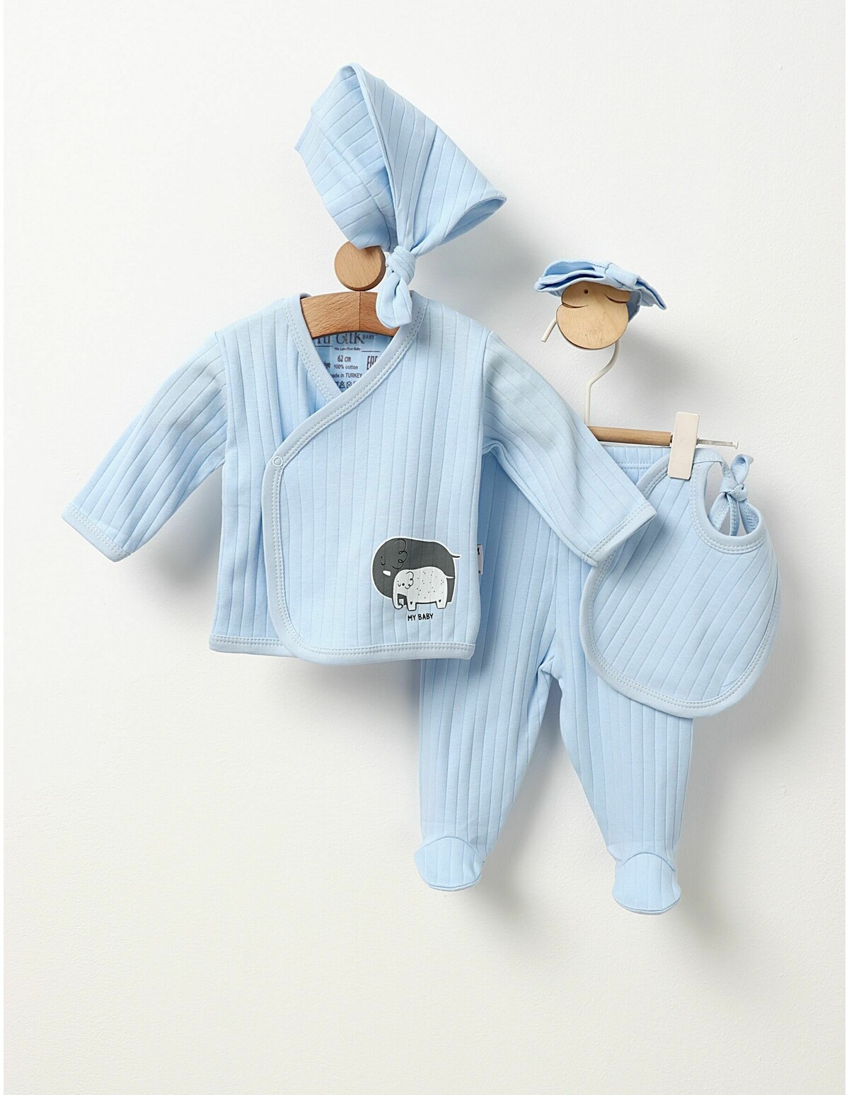 Costumas 5 piese Doi Elefantei blue
