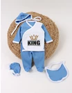 Costumas 5 piese, King, alb-albastru picture - 1