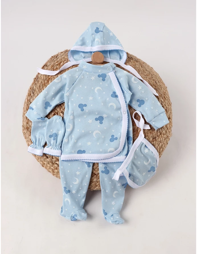 Costumas 5 piese Mickey luna-stele bleu picture - 2