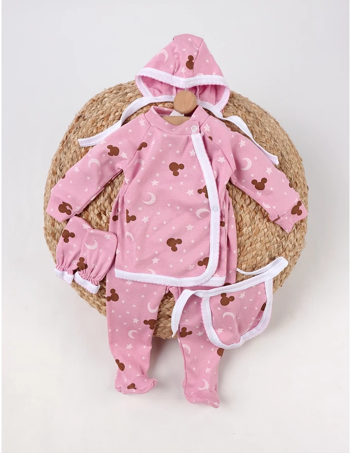 Costumas 5 piese Mickey luna-stele roz picture - 2