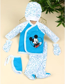 Costumas 5 piese, Mickey, model 9 62 (0-3 luni)