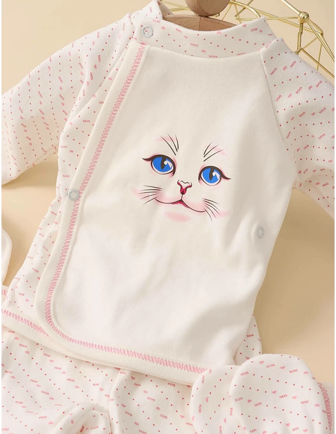 Costumas 5 piese ochi pisica roz picture - 5