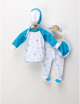 Costumas 5 piese Romania stelute albastre