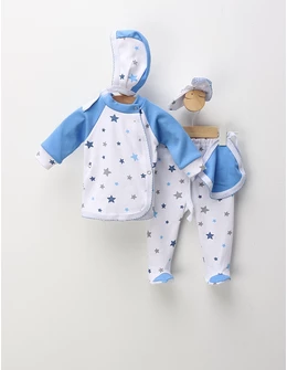 Costumas 5 piese Romania stelute bleu
