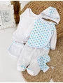 Costumas 6 piese alb-buline albastre picture - 1