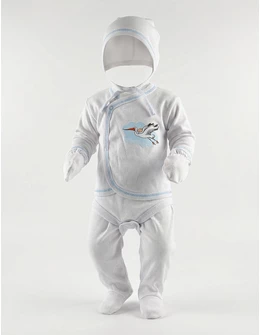 Costumas 6 piese barza-bebe bleu