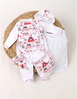 Costumas 6 piese ursuleti TEDDY roz