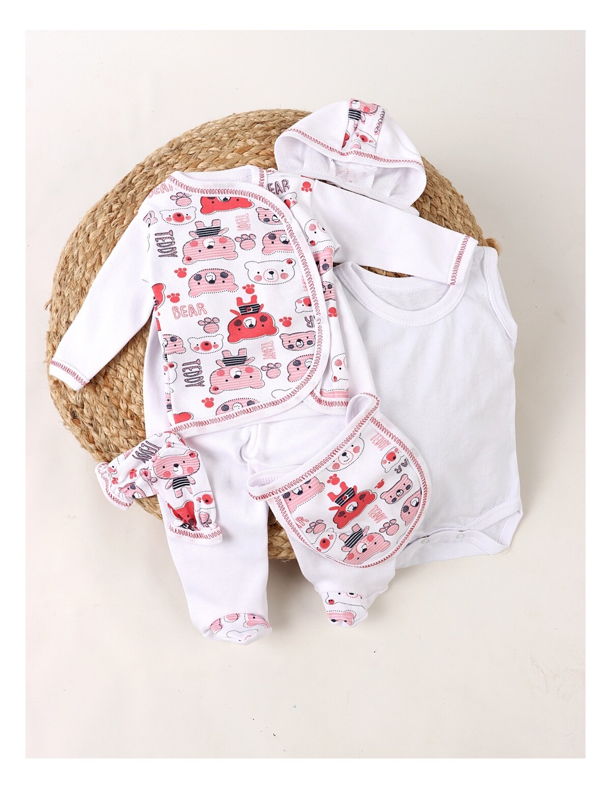 Costumas 6 piese ursuleti TEDDY roz