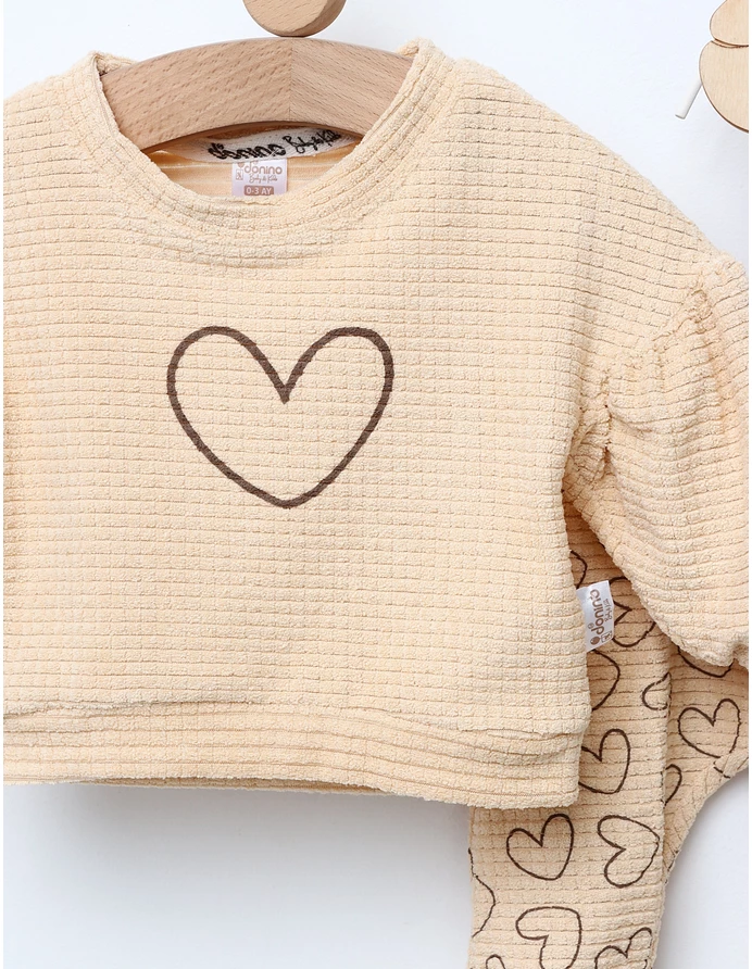 Costumas Bebe Girl Heart model crem picture - 2