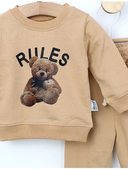 Costumas copii Bear Rules model bej 2