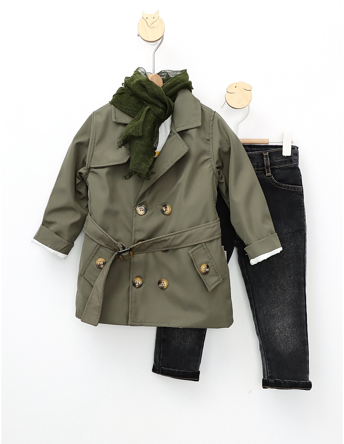 Costumas cu palton Stay verde