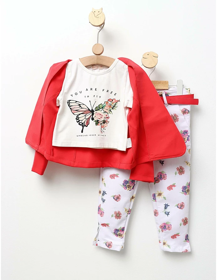 Costumas cu sacou Free To Fly cu rosu-pal picture - 4