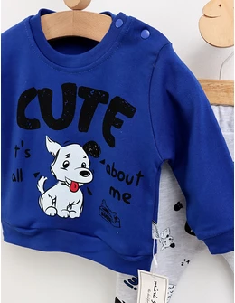 Costumas Cute Dog model cu albastru
