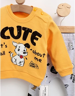 Costumas Cute Dog model cu galben