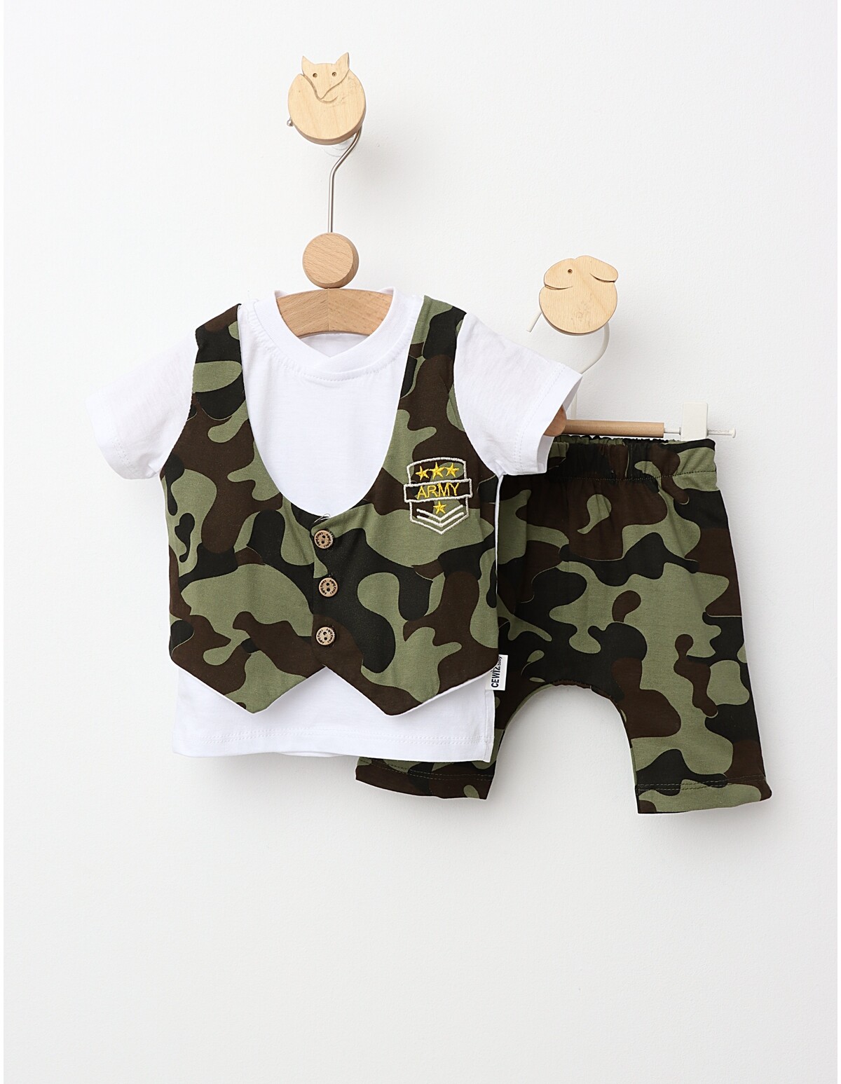 Costumas de vara Army Boy camuflaj