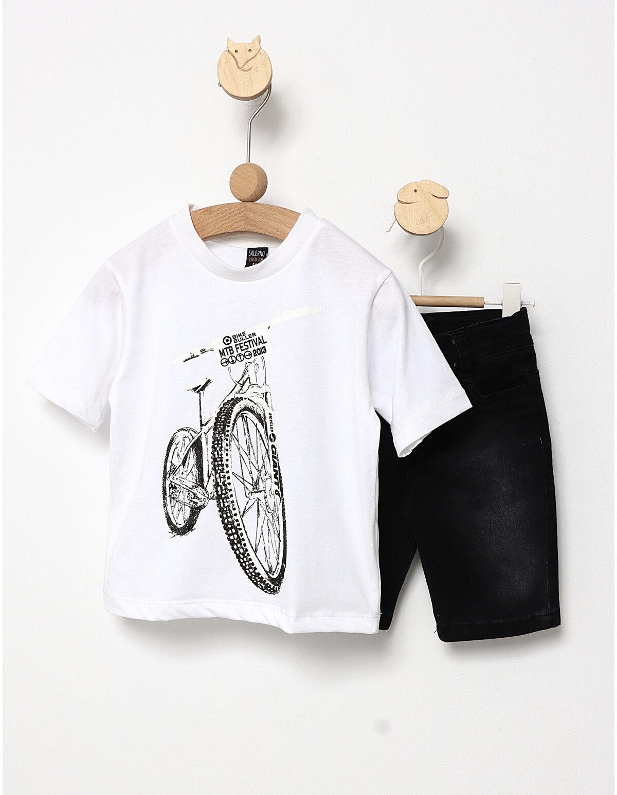 Costumas de vara Bike Rider cu alb