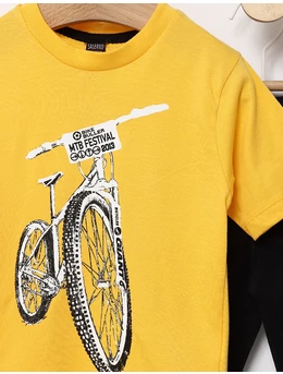 Costumas de vara Bike Rider cu galben