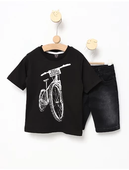 Costumas de vara Bike Rider cu negru