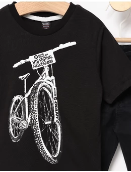 Costumas de vara Bike Rider cu negru