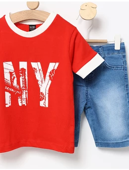 Costumas de vara Brooklyn rosu