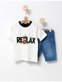 Costumas de vara Just Relax alb picture - 1