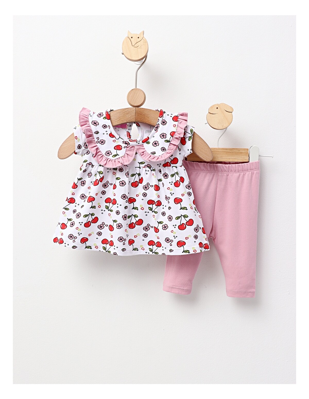 Costumas de vara, Rochita+Pantaloni, cu roz