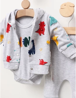 Costumas Dino World, cu gri