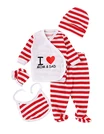 Costumas dungute 5 piese Love Mom&Dad alb-rosu picture - 1
