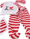 Costumas dungute 5 piese Love Mom&Dad alb-rosu picture - 2