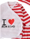 Costumas dungute 5 piese Love Mom&Dad alb-rosu picture - 3