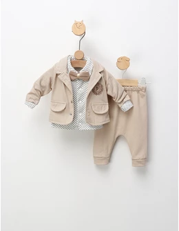 Costumas elegant bebe, Matei, cu crem