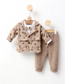 Costumas elegant, cu papion, Kids, bej