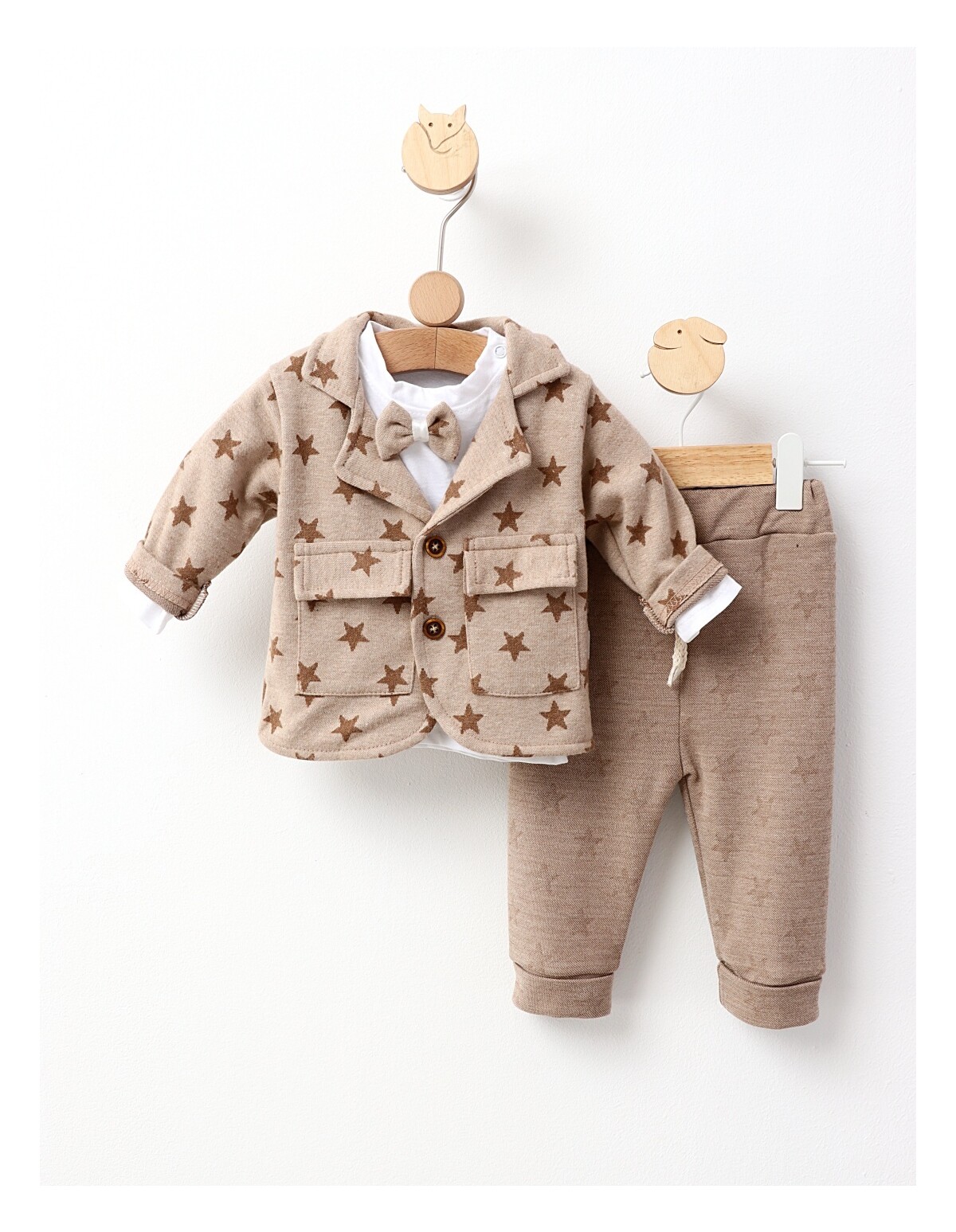 Costumas elegant, cu papion, Kids, bej