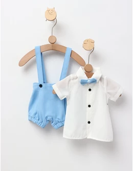 Costumas elegant cu papion Vlad, blue