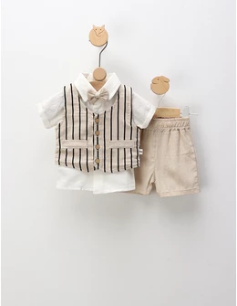 Costumas elegant Oliver, alb-crem