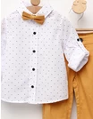 Costumas elegant, papion, bretele, cu galben picture - 2