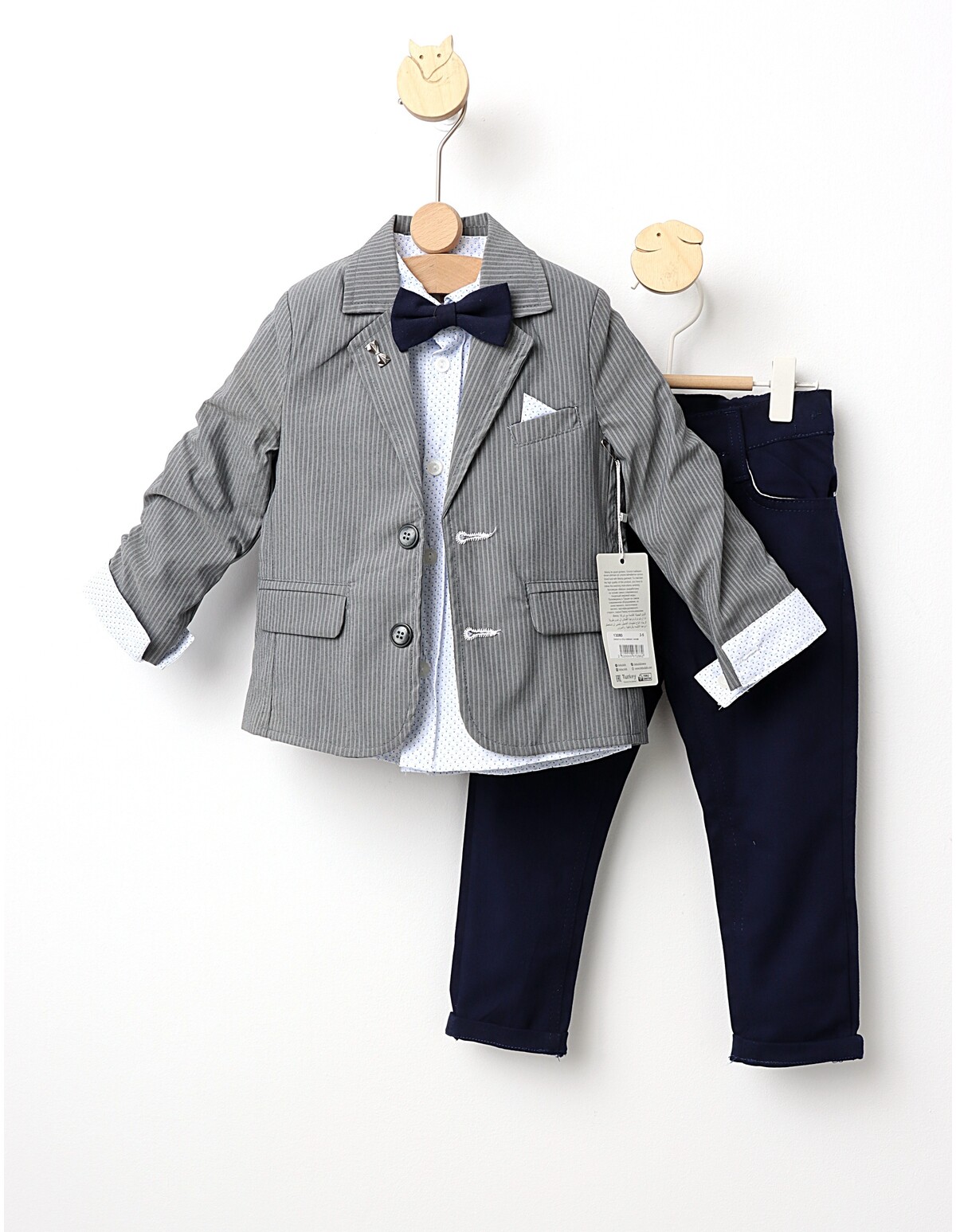 Costumas elegant Special Ocassion gri-inchis