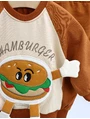 Costumas Hamburger model crem-maro 4