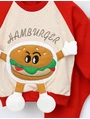 Costumas Hamburger model crem-rosu 2