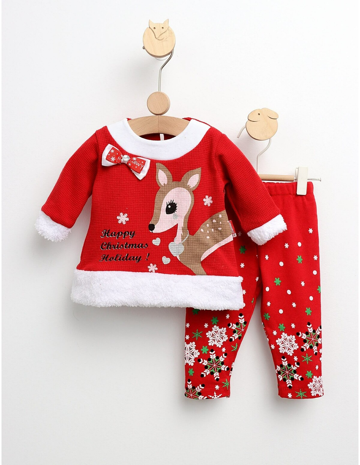 Costumas Happy Christmas Holiday rosu