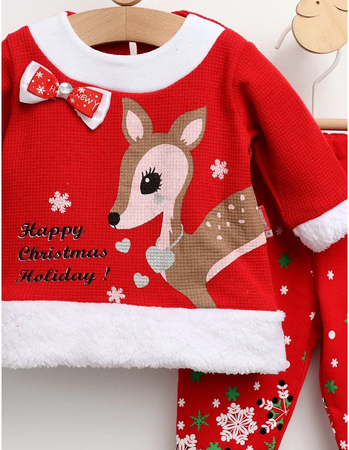 Costumas Happy Christmas Holiday rosu picture - 5