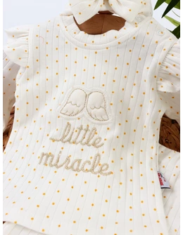 Costumas Little Angel, alb-auriu