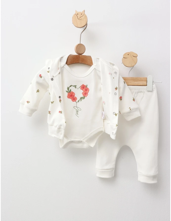 Costumas Love & Flowers, cu alb picture - 3