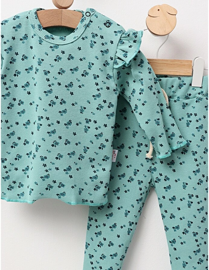 Costumas Lovely Flowers, cu verde picture - 2