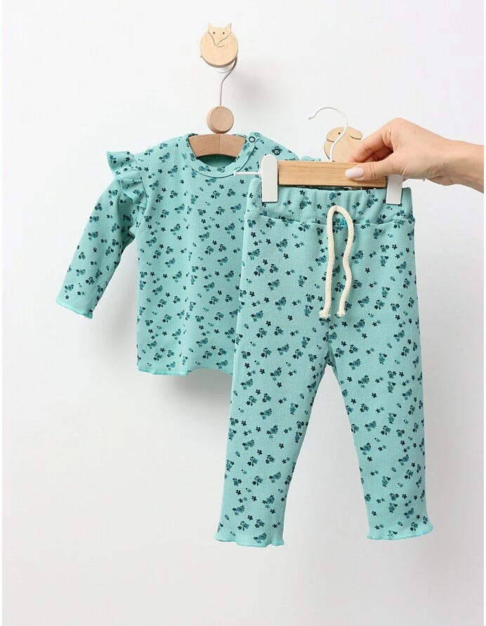 Costumas Lovely Flowers, cu verde picture - 3