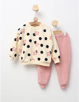 Costumas Marabella Floricele, cu roz