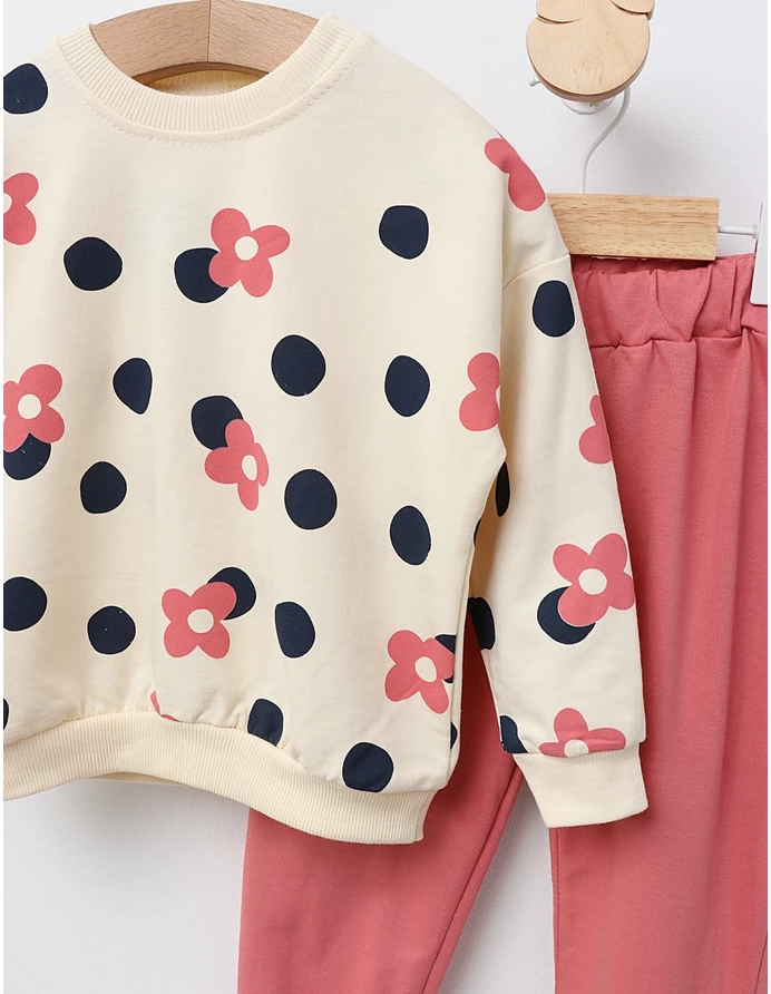 Costumas Marabella Floricele, cu roz-prafuit picture - 2